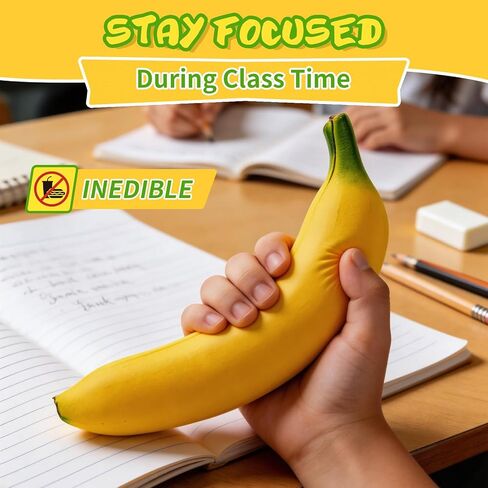 3PCS Bannana Squishy Stress Toy Fake Stretchy Banana Foam Squishies Squishy Fidget Toys Stress Relief Anti Stress Stretchy Bannana Toys in Kuwait