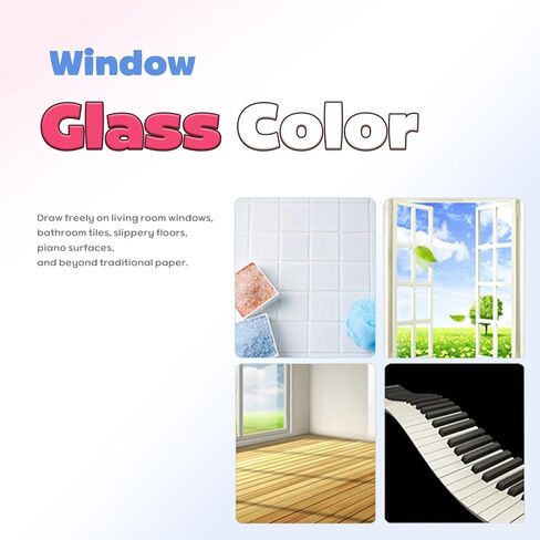 TORU Window Glass Color Crayons 6 Colors – Washable Window Markers & Pens, Non-Toxic in Kuwait
