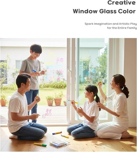 TORU Window Glass Color Crayons 6 Colors – Washable Window Markers & Pens, Non-Toxic in Kuwait