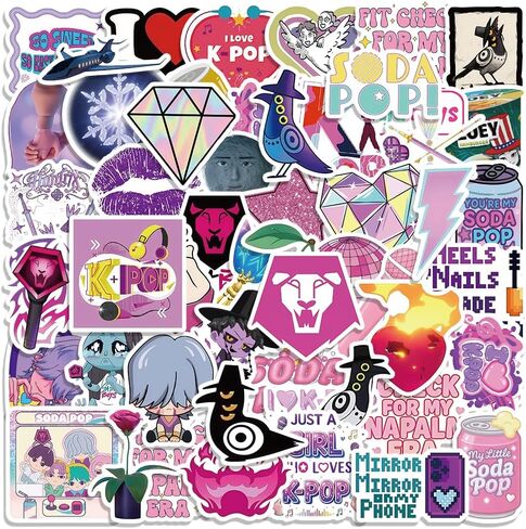 60pcs Demon Movies Stickers Pack,Vinyl Waterproof Hunters Decals for Kpop Lovers in Kuwait
