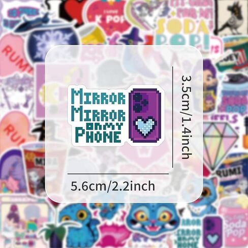 60pcs Demon Movies Stickers Pack,Vinyl Waterproof Hunters Decals for Kpop Lovers in Kuwait