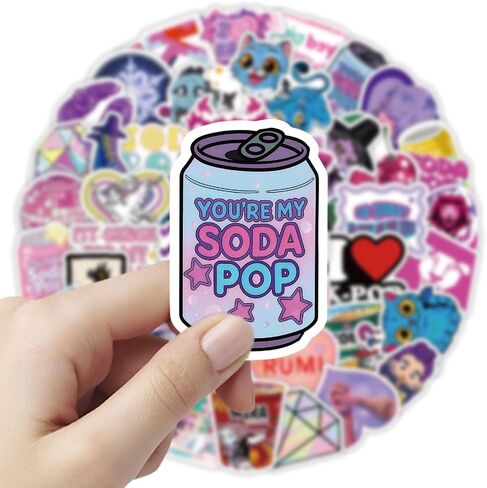 60pcs Demon Movies Stickers Pack,Vinyl Waterproof Hunters Decals for Kpop Lovers in Kuwait
