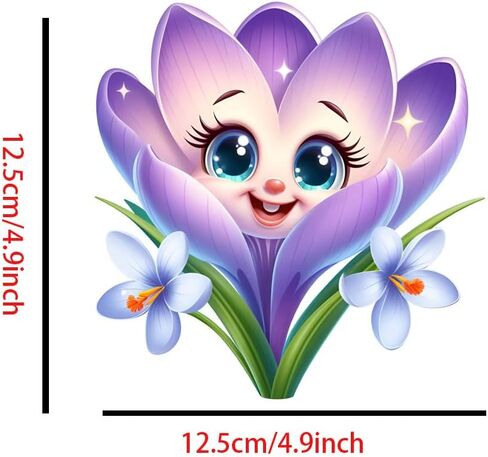 Cute Purple Flower Car Stickers, 2-Pack Waterproof Vinyl Decals for Vehicle Windows, Cars, Trucks, SUVs c077 in Kuwait