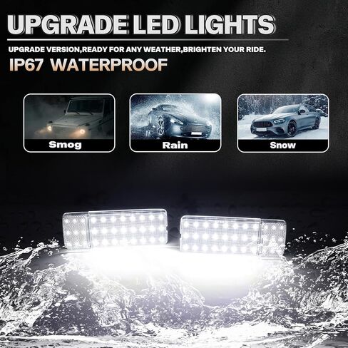 LED Door Panel Courtesy Light for 1992 1993 1994 1995 1996 Ford F150 F250 Bronco, 1992-1997 Ford F350 Car Interior Door Lights 6000K White 2PCS in Kuwait