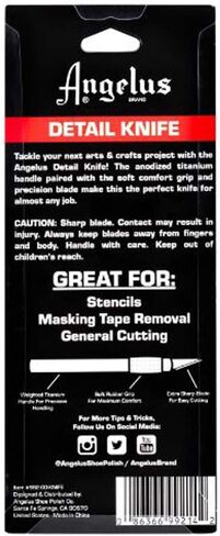 Angelus Detail Knife Precision Blade for Cutting Paper, Tape, Vinyl, Shoes, & 5 Blades in Kuwait