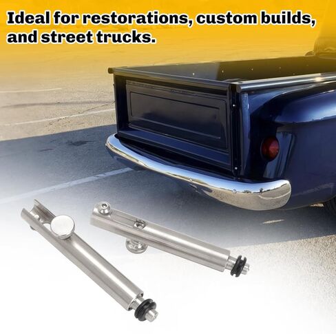 Hidden Stealth Tailgate Latches Compatible with 1947-1955 Chevy & GMC Step Side Truck, Hidden Type Spring-Loaded Latch Kit, Aluminum Construction, Clean Custom Look Without Chains in Kuwait