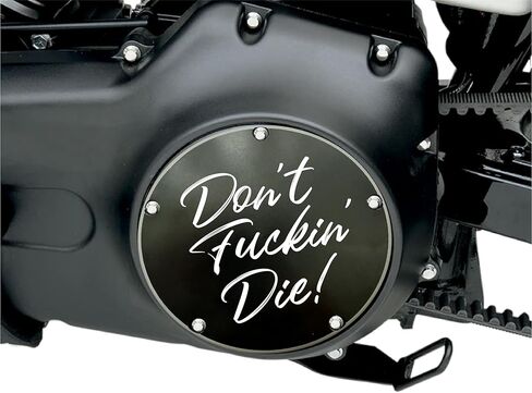 لا تموت فوكين غلاف ديربي. متوافق مع محركات Harley Davidson Twin Cam. الألومنيوم الخام الصلب. (يناسب محركات الكاميرا المزدوجة) in Kuwait