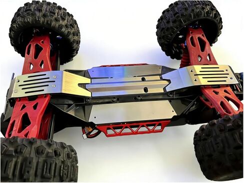 لوحة انزلاقية للهيكل من الفولاذ المقاوم للصدأ 5 قطع لـ Traxxas X-Maxx 6S 8S - مثبت لولبي أمامي وخلفي + حماية سفلية ثابتة بشريط مركزي - ترقية تصميم مجوف لشاحنة الوحش بمقياس 1/5 in Kuwait
