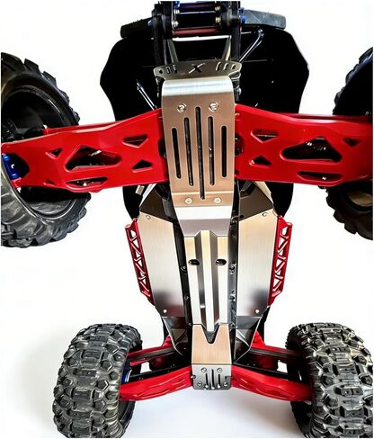 لوحة انزلاقية للهيكل من الفولاذ المقاوم للصدأ 5 قطع لـ Traxxas X-Maxx 6S 8S - مثبت لولبي أمامي وخلفي + حماية سفلية ثابتة بشريط مركزي - ترقية تصميم مجوف لشاحنة الوحش بمقياس 1/5 in Kuwait