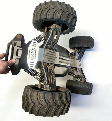 لوحة انزلاقية للهيكل من الفولاذ المقاوم للصدأ 5 قطع لـ Traxxas X-Maxx 6S 8S - مثبت لولبي أمامي وخلفي + حماية سفلية ثابتة بشريط مركزي - ترقية تصميم مجوف لشاحنة الوحش بمقياس 1/5 in Kuwait
