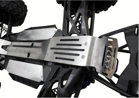 لوحة انزلاقية للهيكل من الفولاذ المقاوم للصدأ 5 قطع لـ Traxxas X-Maxx 6S 8S - مثبت لولبي أمامي وخلفي + حماية سفلية ثابتة بشريط مركزي - ترقية تصميم مجوف لشاحنة الوحش بمقياس 1/5 in Kuwait