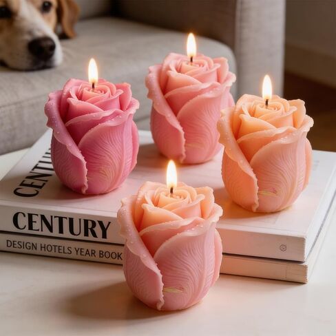 3D Rose Flower Silicone Molds, Silicone Resin Tulip Mold, Non-Stick Moldes para Velas for Beeswax, Soy Wax, Soap, Resin, DIY Crafts in Kuwait