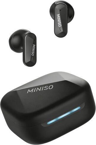 MINISO MS119 AI سماعات أذن للترجمة في الوقت الحقيقي، ترجمة فورية مع 165 لغة و8 أوضاع ترجمة، بلوتوث 6.0، 3 في 1 ترجمة سماعات الأذن للعمل/السفر/الدراسة. ماتي الأسود in Kuwait