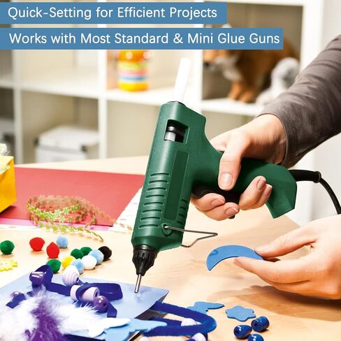 ZUFECY 20-Pack 1/4 inch Full-Size Hot Glue Sticks, 8 inch Long with Fast Setting for Heavy-Duty Bonding on Multiple Surfaces in Kuwait