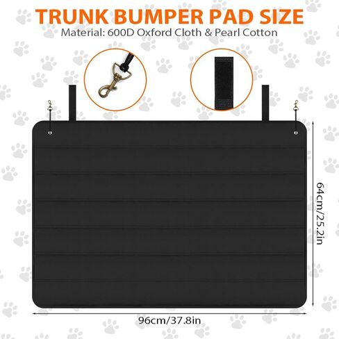 Flintronic Large Rear Bumper Protector for Cars, 38 x 25 Inch Foldable Car Rear Bumper Protector Guard, Universal Bumper Protector, Prevents Scratches During SUV, Truck, Van Loading and Unloading in Kuwait
