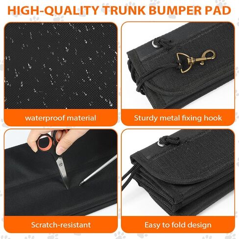 Flintronic Large Rear Bumper Protector for Cars, 38 x 25 Inch Foldable Car Rear Bumper Protector Guard, Universal Bumper Protector, Prevents Scratches During SUV, Truck, Van Loading and Unloading in Kuwait