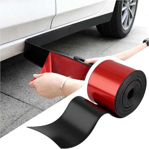 13Ft x 3.15In Side Skirts for Cars Protector,Flexible Rubber Bumper Guard for Cars for Side Sills,Front/Rear Bumpers,Cuttable Car Bumper Protector Guard for Most Vehicles in Kuwait