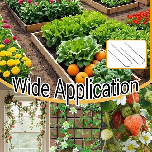 100Pcs Floral Pins for Crafts - 1.7 Inch Length, Flower U Pins U Shaped Greening Plant Pin Staples for Foam Bouquet DIY Arrangements Sewing in Kuwait