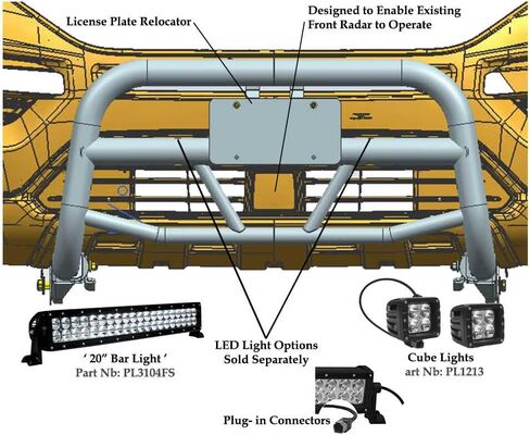 بلاك هورس أوف رود ماكس تي بول بار أسود مزخرف متوافق مع 2014-2022 فورد F-150-MBT-MF512 in Kuwait