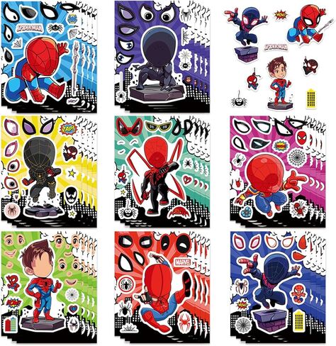 24 Sheets Make Your Own Super Mario Bros. Stickers, Make a Face Sticker, Classic Cartoon Game Decals, Art Craft Party Supplies for Party Decoration, Reward, Decor, Gift Idea (MLA) in Saudi Arabia