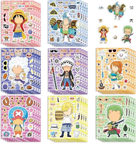 24 Sheets Make Your Own Super Mario Bros. Stickers, Make a Face Sticker, Classic Cartoon Game Decals, Art Craft Party Supplies for Party Decoration, Reward, Decor, Gift Idea (MLA) in Saudi Arabia