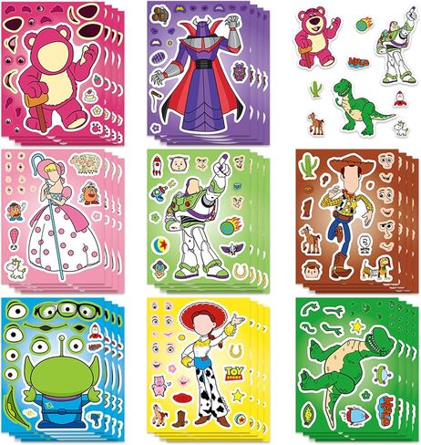 24 Sheets Make Your Own Super Mario Bros. Stickers, Make a Face Sticker, Classic Cartoon Game Decals, Art Craft Party Supplies for Party Decoration, Reward, Decor, Gift Idea (MLA) in Saudi Arabia