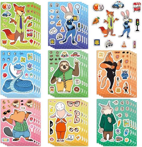 24 Sheets Make Your Own Super Mario Bros. Stickers, Make a Face Sticker, Classic Cartoon Game Decals, Art Craft Party Supplies for Party Decoration, Reward, Decor, Gift Idea (MLA) in Saudi Arabia