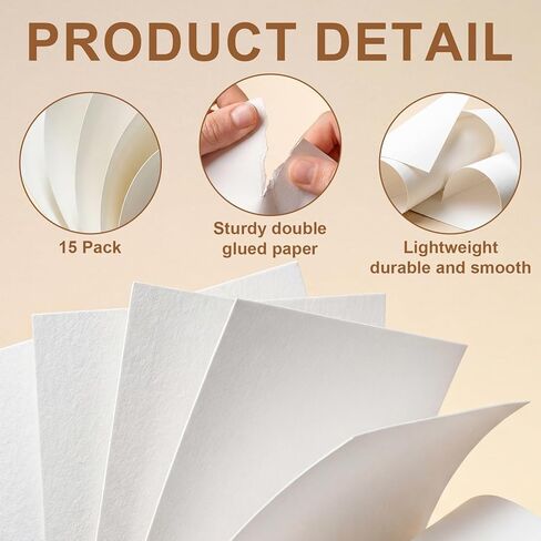 15 Pack Poster Boards 11 x 14 Inch White Poster Boards Heavyweight Poster Board Blank Poster Paper for Vision Boards Crafts Projects School Supplies Presentations Drawing Scrapbooking in Kuwait