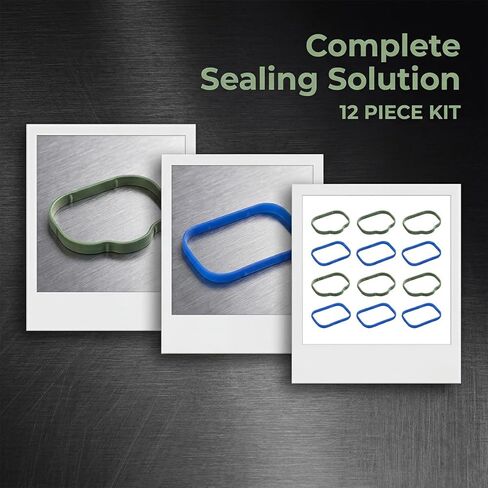 12PCS Car Intake Manifold Plenum Gasket Set, OEM#5184562AC 5184331AC MS97204 Rubber Upper & Lower Engine Intake Manifold Sealing Gasket, Compatible with AvengerL Challenger Journey in Kuwait