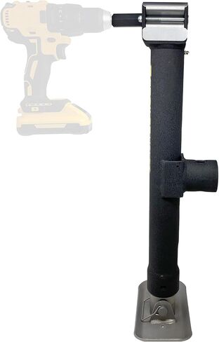 مقطورة Valet TVJX7-P رافعة ملحومة بالأنابيب المباشرة - سعة 7000 رطل - تشغيل يدوي ومثقاب 20-24 فولت - رافعة ملحومة للخدمة الشاقة مع ساق منسدلة، ودبوس أمان، ومقبض كرنك in Kuwait