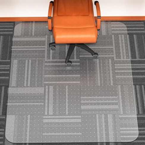 WASJOYE Office Chair Mat for Carpet, Desk Chair Mat for Carpet, Thick Computer Chair Mat with Non-Slip Studded for Home and Office Low Pile Carpet, 48" x 60" in Kuwait