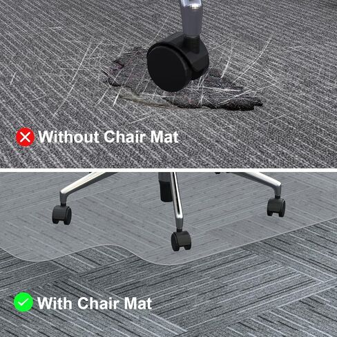 Heavy Duty Chair Mat for Carpet,36"x48",2.2mm,Office Floor Mat for Carpeted Floors,Under Desk Mat for Low Pile Carpet,Mat for Office Chair on Carpet in Kuwait