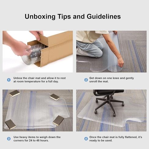 Heavy Duty Chair Mat for Carpet,36"x48",2.2mm,Office Floor Mat for Carpeted Floors,Under Desk Mat for Low Pile Carpet,Mat for Office Chair on Carpet in Kuwait