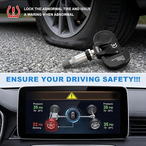 أجهزة استشعار TPMS متعددة البروتوكولات مناسبة لهوندا وأكورا، 315 ميجا هرتز / 433 ميجا هرتز استبدال مراقبة ضغط الإطارات المبرمج مسبقًا لـ 2006-2025 أكورد، سيفيك، CR-V، أوديسي، MDX، RDX 4 قطع in Kuwait