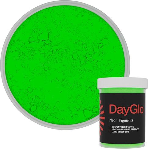 صبغة DayGlo النيون – الإشارة الخضراء | مسحوق الصباغ اللون الفلورسنت | نيون ضوء النهار عالي الوضوح | للطلاء والحبر والبلاستيك والراتنج والحرف اليدوية والاستخدام الصناعي - 4oz in Kuwait