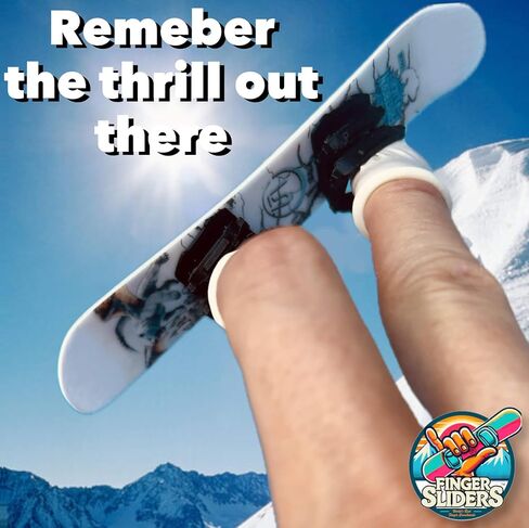 Finger Sliders The Frostborn Flier – لوح تزلج صغير للأصابع ذات روابط سوداء | لعبة لوح التزلج على الجليد، هدية التزلج على الجليد، ديكور مكتبي ولعبة تململ للمتزلجين على الجليد in Kuwait