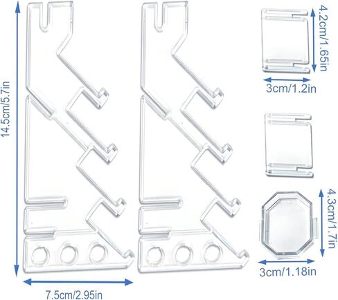 Fingerboard Display Rack with Mini Accessory Box, 5-Slot Transparent Acrylic Pro Finger Skateboard Storage Stand, Mini Skateboard Holder for Fingerboard Collection, Robust & Easy to Install in Kuwait