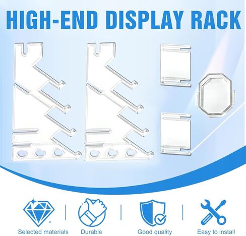 Fingerboard Display Rack with Mini Accessory Box, 5-Slot Transparent Acrylic Pro Finger Skateboard Storage Stand, Mini Skateboard Holder for Fingerboard Collection, Robust & Easy to Install in Kuwait