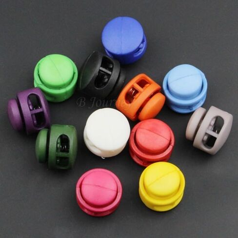 1pc 16 * 17mm Multi Colors Plastic Paracord Cord Lock Clamp 2 Hole Toggle Clip Stopper Shoelace Cord Buckles Parts Accessori (orange) in Kuwait
