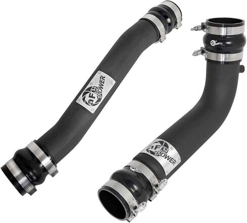 aFe POWER BladeRunner 3 IN & 3-1/2 IN Aluminum Hot and Cold Charge Pipe Kit Black - #46-20034-B in Kuwait