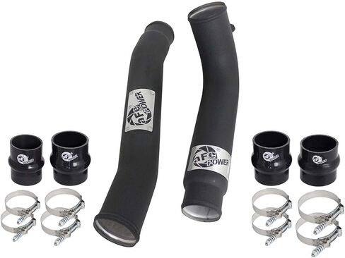 aFe POWER BladeRunner 3 IN & 3-1/2 IN Aluminum Hot and Cold Charge Pipe Kit Black - #46-20034-B in Kuwait
