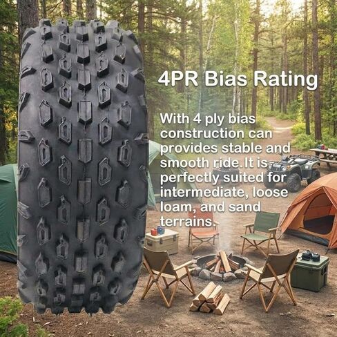 ATV Tires 19X7-8 4PR Rating 2 Pack 19x7x8 All-Terrain ATV UTV Off-Road Tires QD-128 Heavy Duty Rubber Tubeless Tire for Go-Kart Golf Cart (Tires Only, No Rims) in Kuwait