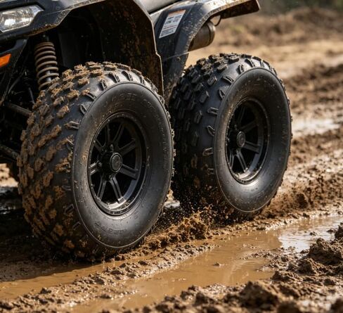 ATV Tires 19X7-8 4PR Rating 2 Pack 19x7x8 All-Terrain ATV UTV Off-Road Tires QD-128 Heavy Duty Rubber Tubeless Tire for Go-Kart Golf Cart (Tires Only, No Rims) in Kuwait