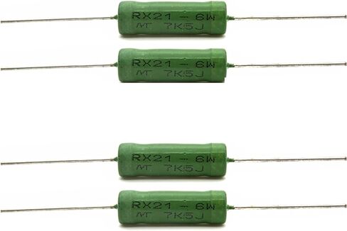 5 قطعة RX21 6W 10W سلك مقاومة الجروح 5% 1R 10R 100R 1K 10K 12K 15K 18R 20R 22R 24R 27R 30R 33R 36R 0.01R 0.05R 0.1R 0.12R(6W 100R) in Kuwait