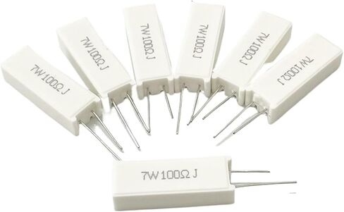 5 قطعة مقاومة الاسمنت العمودي 7W 75R 100R 150 220 240 300R 390 470R 500 560 620 820R 1K 2.2K 4.7K 5.1K 10K 15K 47K 56K 68K أوم (820R) in Kuwait