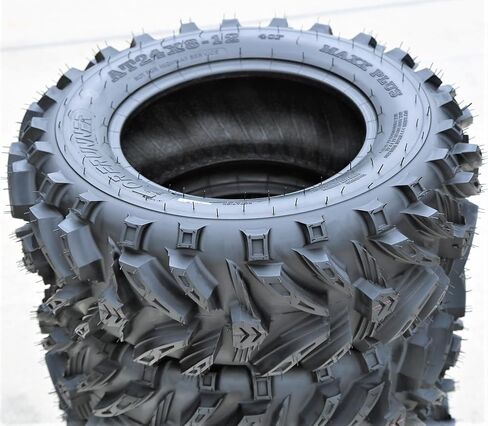 Set Of 2 (TWO) Forerunner Maxx Plus M/T ATV UTV Mud Off-Road Tires-24x8.00-12 24x8-12 24x8x12 40F Load Range 6 Ply BSW Black Side Wall in Kuwait