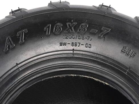 16x8-7 Tire Tubeless 16x8.00-7 16x8x7 200/55-7 7 Inch Wheel Tyre for Kids Go Kart ATV Quad Buggy Moped Dune Lawn Mower Drift Trike Mini Bike Mobility TRX70 ATC70 Taotao Coolster 110cc 125cc 150cc in Kuwait