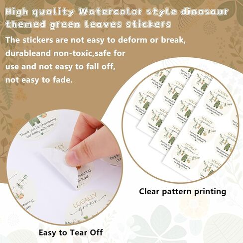 FYSUIMU 100Pcs Locally Grown Baby Shower Thank You Stickers Seal Stickers Vegetable Theme Self-Adhesive Label Decals for Gender Reveal Baby Shower Party Favor Decor in Kuwait