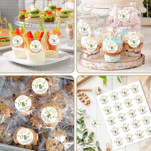 FYSUIMU 100Pcs Locally Grown Baby Shower Thank You Stickers Seal Stickers Vegetable Theme Self-Adhesive Label Decals for Gender Reveal Baby Shower Party Favor Decor in Kuwait