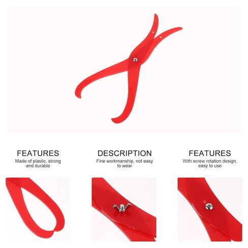 Sewroro Plastic Clay Pottery Caliper Measuring Tool, Bent Leg Sculpture Gauge for Measuring Inside and Outside Dimensions, for Pottery Carving Modeling Art Supplies, Red, 12 Inch in Kuwait